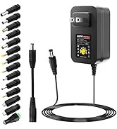 SHNITPWR 30W Universal Power Supply 3V 4.5V 5V 6V 7.5V 9V 12V Adjustable Variable AC/DC Adapter w...