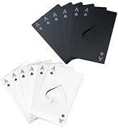 Ace of Spades Bottle Openers, 12Pcs Poker Card Bottle Openers,Credit Card Size Stainless Steel Bo...
