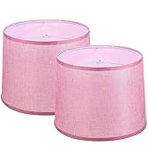 PATIKIL Lamp shades for Table Lamps Set of 2, 11.4" Top x 12.6" Bottom x 9.8" High Drum Lamp shad...