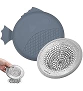 TRAPMATE Shower Drain Hair Catcher, Patented Hair Stopper Drain Strainer Kit, Fast Drainage Stain...