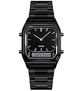 Men's Unisex Square Multifunction Stopwatch Waterproof LED Digital Watch Electronic Analog Men's ...