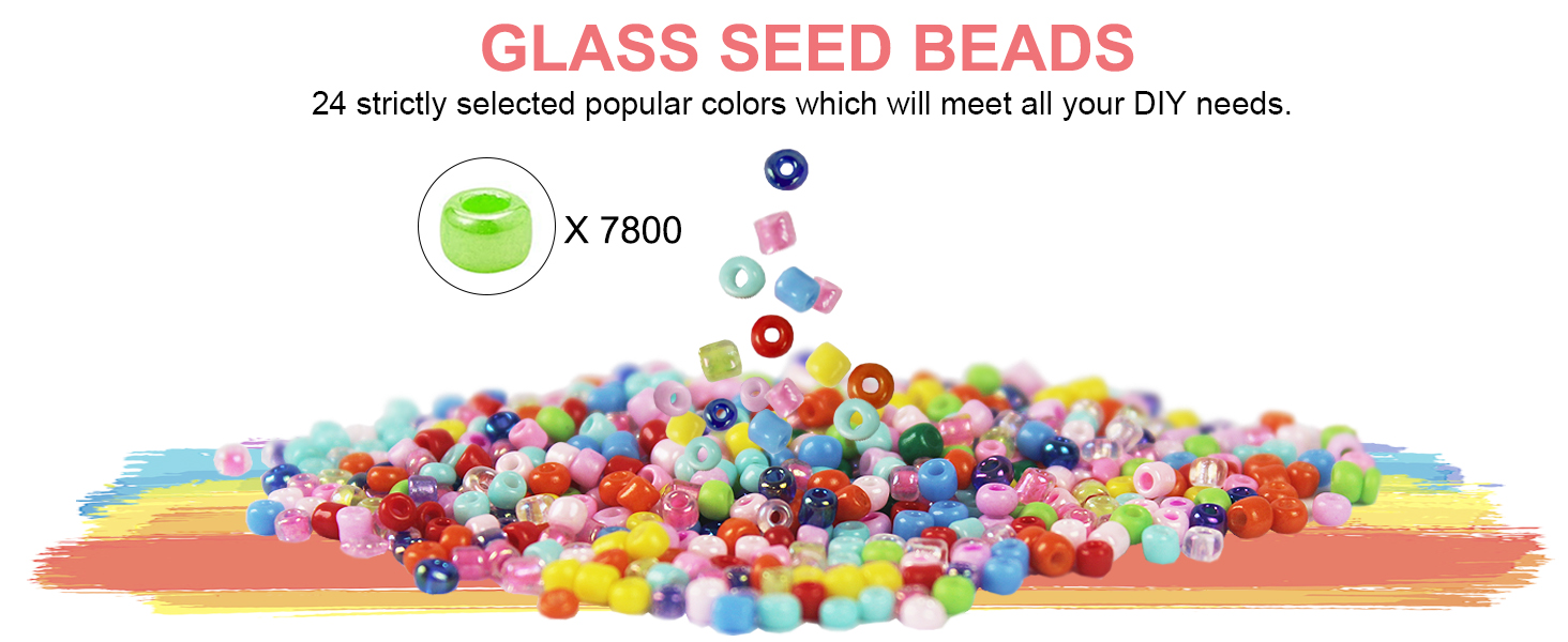 Glass Seed Beads for Jewelry Bracelet Making Kit