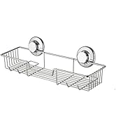 SANNO Strong Suction Cup Shower Caddy Storage Combo Organizer, No Damage Bath Shelf Suction Cup,R...