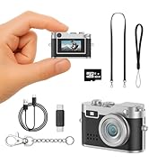 Mini Digital Camera, 1080P HD Tiny Retro Keychain Camera with 32GB Card, 0.96" Screen & OTG Adapt...