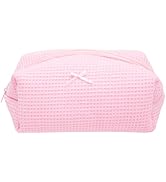 PAZIMIIK Cozy Makeup Bag Small Aesthetic Travel Zipper Cosmetic Pouch for Women Make Up Beauty Ac...