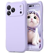 GolbinBox for iPhone 17 Pro Max Case with Cute Cat Ears, Lilac | Compatible with MagSafe, Camera ...