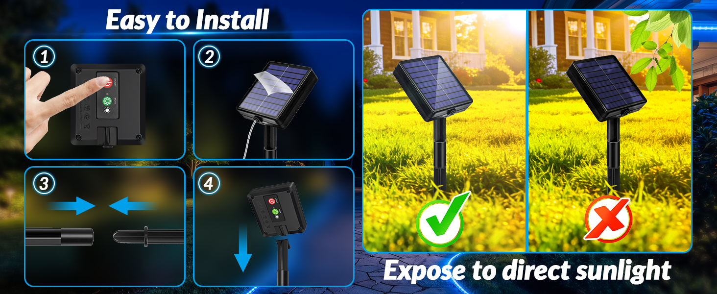 solar rope lights outdoor waterproof led