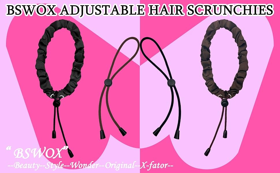 BSWOX adjustable hair scrunchies