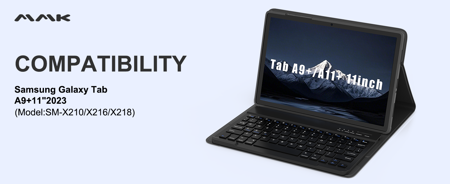 galaxy tab a9+/A11+ 11 inch case with keyboard