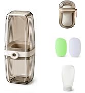 6-in-1 Travel Toothbrush Holder Kit TSA Approved Portable Toiletry Organizer for Business Trip Gy...