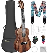 Ulumac Tenor Ukulele, KOA Acacia Wood 26 inch Adults Kids Professional Ukelele for Beginners, Haw...