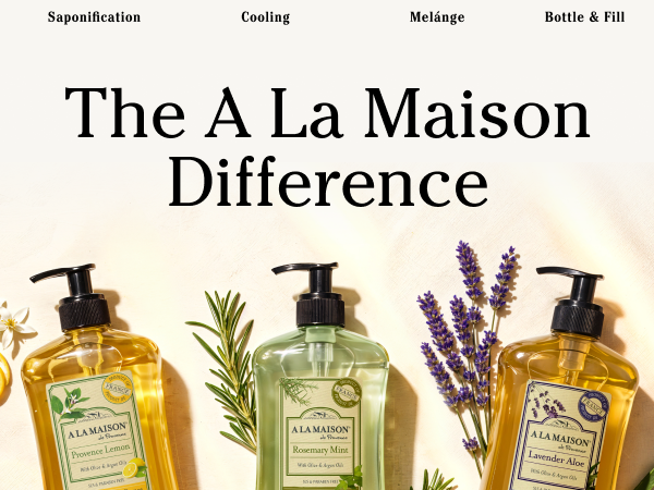 A La Maison Liquid Soap French Triple Milled Traditional Marseille gentle long last refined scent