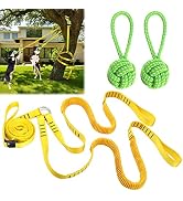 HOKINETY Dog Hanging Bungee Tug Toy for Two Dogs: Interactive Tether Tug-of-War for Pitbull Small...