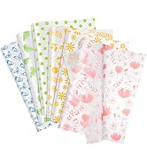 Larcenciel Metallic Flower Tissue Paper - 60 Sheets for Gift Wrapping, Birthday, Holiday & Party ...