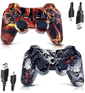CHENGDAO Controller for PS3 Controller 2 Pack for PlayStation 3 High-Performance Wireless Control...