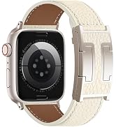 Charlam Leather Magnetic Band Compatible with Apple Watch Bands 40mm 41mm 42mm 44mm 38mm 45mm 46m...