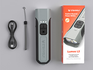 What's Included: L2 Flashlight, Charging Cable, Lanyard.
