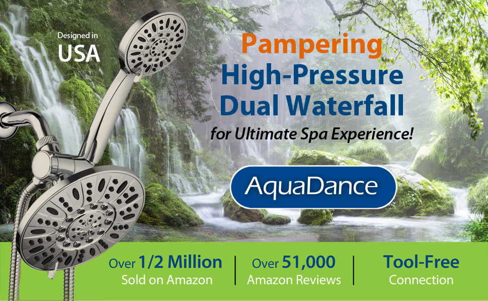 Pampering High-Pressure Dual Waterfall for Ultimate Spa Experience!