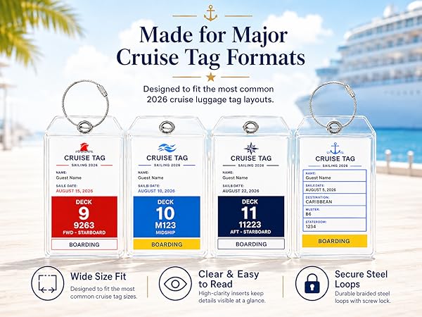 CRUISE LUGGAGE TAG HOLDERS
