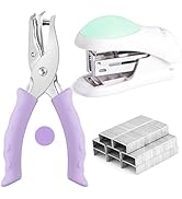 NEBURORA Green Mini Effortless Desktop Staplers with 400 Standard Staples Bundle Purple Single Ho...