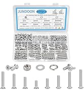 600-Piece M4 Phillips Pan Head & Countersunk Head Screw Assortment Kit with Nuts, Flat & Lock Was...