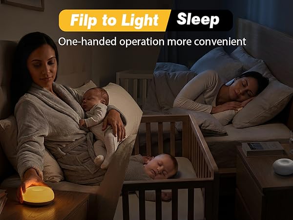 flip to light of sleep, easy one-hand operation