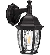 LIT-PaTH Dusk to Dawn Outdoor Wall Lantern, Wall Sconce as Porch Lighting Fixture with One E26 Ba...