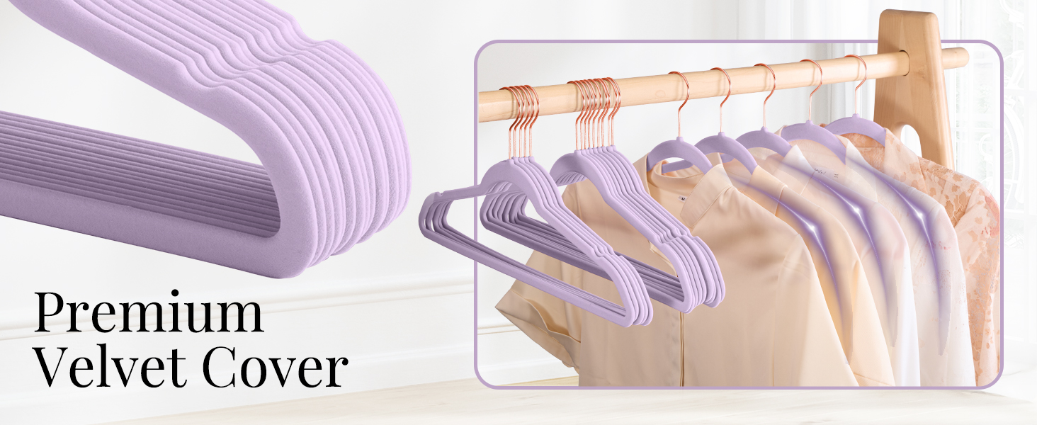 purple velvet hangers