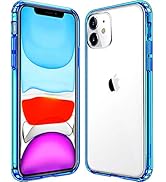 Mkeke Compatible with iPhone 11 Case, Clear Cover for 6.1 Inch Blue