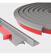 39 Inch Collapsible Shower Threshold Water Dam Barrier,Self Adhesive Silicone Shower Water Bathtu...