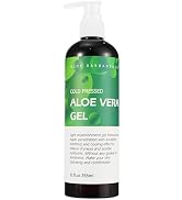 benatu Aloe Vera Gel, Pure Organic for Sunburn Relief, Face & Hair Care 12 fl oz, Natural After S...