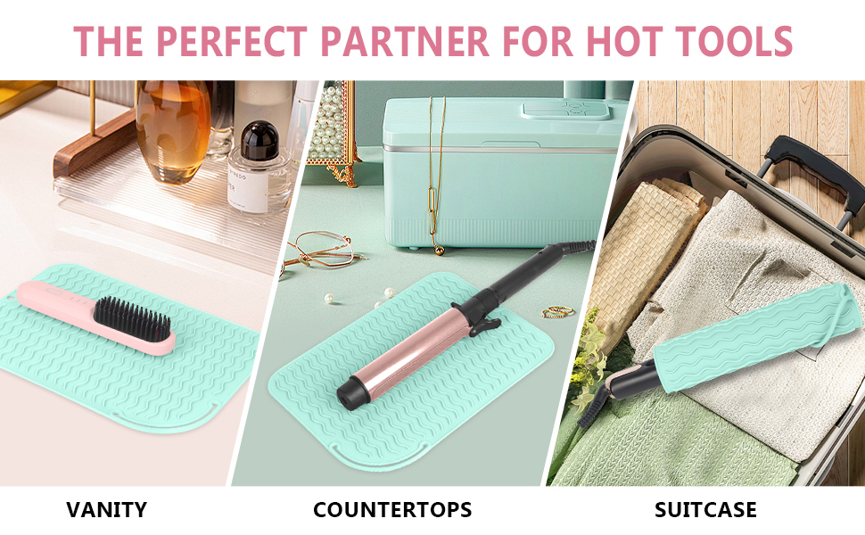 curling iron mat