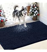 IM HOME Chenille Absorbent Outdoor Doormat 36" x 24", Washable Muddy Door Mats for Dog Non Slip I...
