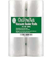 O2frepak 2Pack (Total 100Feet) 8x50 Rolls Vacuum Sealer Bags Rolls with BPA Free,Heavy Duty Vacuu...