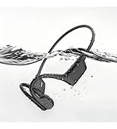 LazyGoose Swimming Headphones, IP68 Waterproof Bone Conduction Headphones,Open Earphones 8GB Memo...