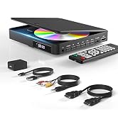 ARAFUNA DVD Players for TV HDMI RCA, 1080P, All Region Free, USB/TF Port | Small DVD/CD Player wi...