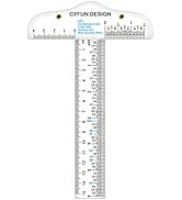 6" Clear Acrylic T-Square Ruler for Easy Reference While Crafting T-Square Ruler Handtool In Both...