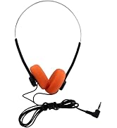 GANPUB Orange Retro On-Ear Headphones,Wired Stereo Headphones,Lightweight Portable Headphone with...