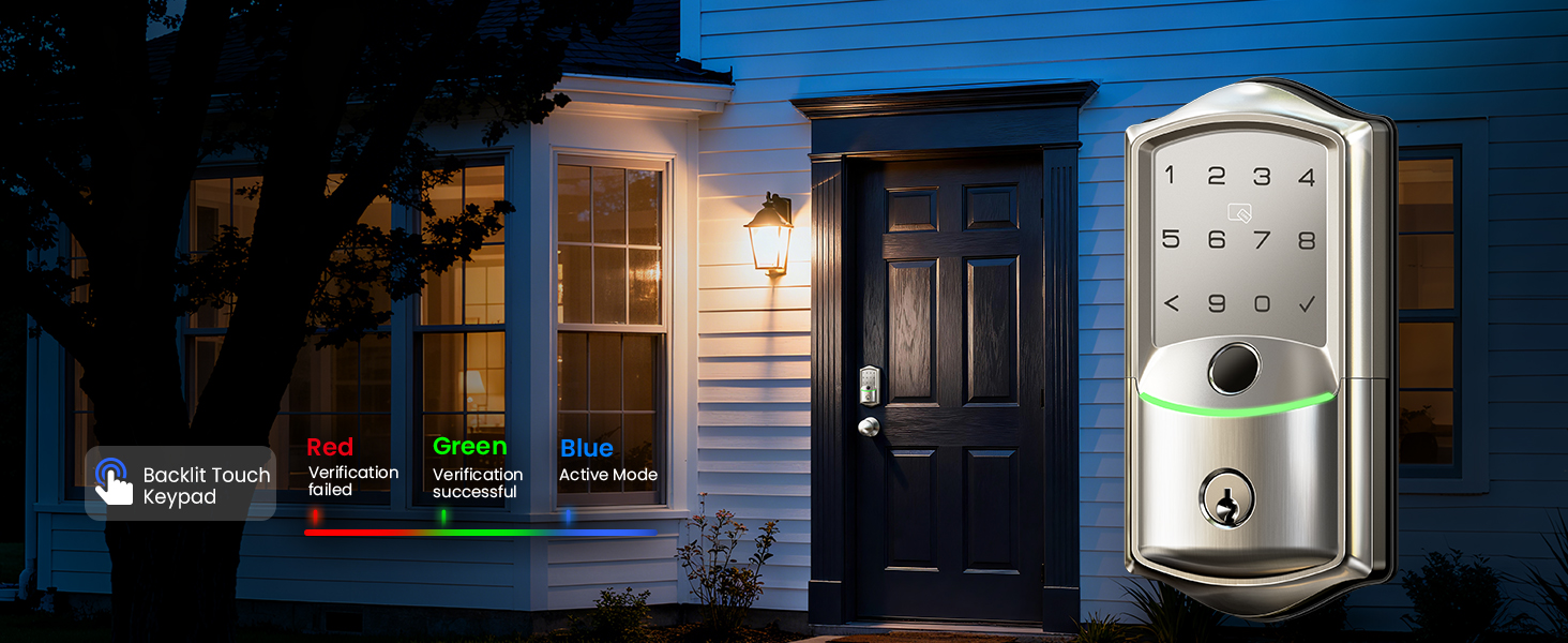 front door lock with keypad