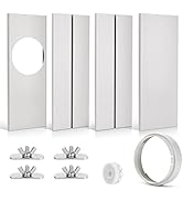 Kerykwan Portable AC Window Vent Kit for 5.9" Exhaust Hose Adjustable Portable Air Conditioner Wi...