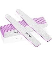 Professional Nail Files, Emery Board Nail File for Natural Nails 100/180/240 Grit Nail Files for ...