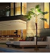 Bexdir Palm Tree Lights, 6FT Fairy Lights Artificial Plant Tree, Artificial Greenery Tree with Li...