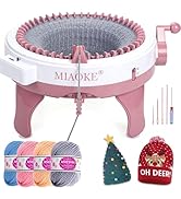 MIAOKE Knitting Machine, 48 Needles King Size Smart Weaving Loom Knitting Round Loom, Smart Knitt...