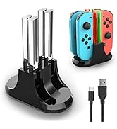 YCCTEAM Charging Dock Replacement for Switch/Switch OLED, Charging Station for Joy Con with LED I...