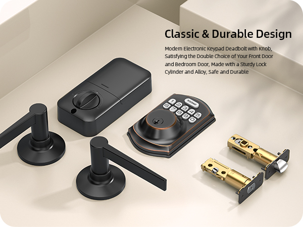 exterior door lock set with deadbolt