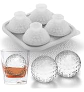 Nax Caki 3D Golf Ice Cube Tray, Large Golf Silicone Fun Shapes Whiskey Ice Mold with Funnel for C...