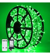 JMEXSUSS Halloween Decor Green Lights, 600 LED Green String Lights Outdoor Waterproof, 8 Modes Gr...