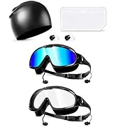 TorsuupTittan Swim Goggles 2 Pack, Wide View Anti Fog UV Protection, No Leak Goggles and Swim cap...