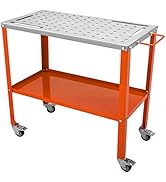 VEVOR Welding Table 36"x18", 1200lbs Load Capacity Steel Welding Workbench Table on Wheels, Porta...