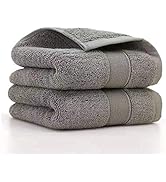 PUPOPIK 2 Pack Hand Towels for Bathroom (14 x 30 Inch)-100% Cotton Hand Towel , Highly Absorbent ...